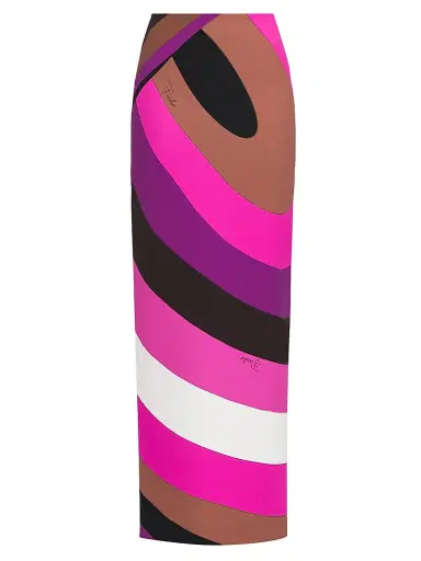 Pucci Women's Colorblock Maxi Skirt - Fuxia Marrone | Thumbnail 1 Pucci Women's Colorblock Maxi Skirt - Fuxia Marrone | Thumbnail 1