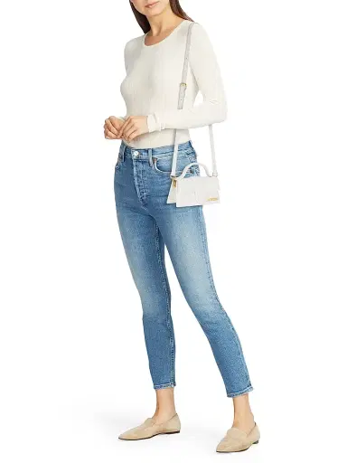 Jacquemus Women's Le Bambino Leather Top-Handle Bag - White | Thumbnail 2 Jacquemus Women's Le Bambino Leather Top-Handle Bag - White | Thumbnail 2
