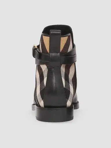 Burberry Women's Pryle House Check & Leather Ankle Boots | Thumbnail 2 Burberry Women's Pryle House Check & Leather Ankle Boots | Thumbnail 2