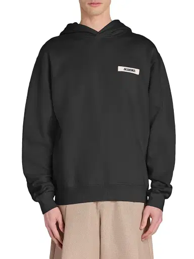 Jacquemus Men's Gros Grain Hoodie - Black - Size XXL | Thumbnail 3 Jacquemus Men's Gros Grain Hoodie - Black - Size XXL | Thumbnail 3