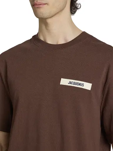 Jacquemus Men's The Gros Grain Crewneck T-Shirt - Dark Brown | Thumbnail 6 Jacquemus Men's The Gros Grain Crewneck T-Shirt - Dark Brown | Thumbnail 6