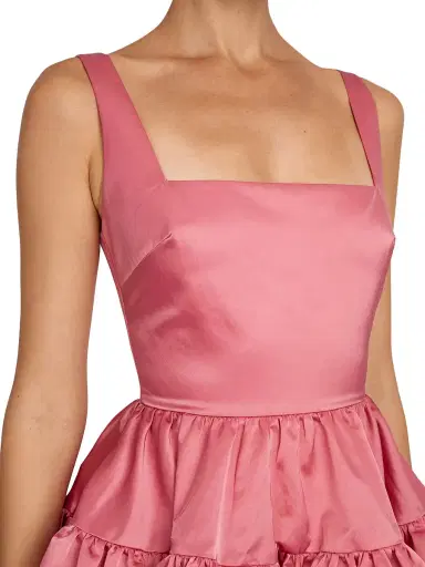Sau Lee Women's Britney Ruffle Minidress - Rose Pink | Thumbnail 4 Sau Lee Women's Britney Ruffle Minidress - Rose Pink | Thumbnail 4