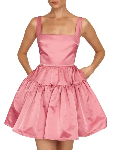 Sau Lee Women's Britney Ruffle Minidress - Rose Pink | Thumbnail 5 Sau Lee Women's Britney Ruffle Minidress - Rose Pink | Thumbnail 5