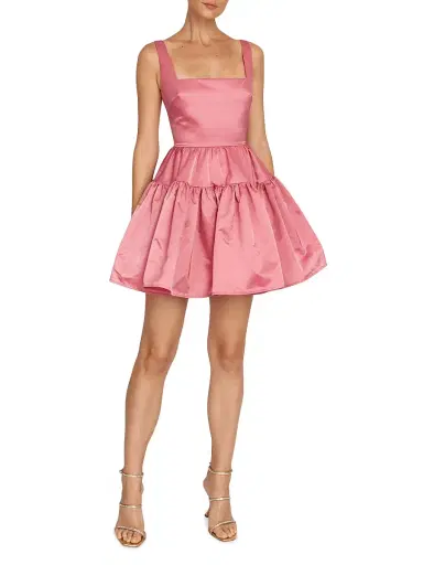 Sau Lee Women's Britney Ruffle Minidress - Rose Pink | Thumbnail 6 Sau Lee Women's Britney Ruffle Minidress - Rose Pink | Thumbnail 6