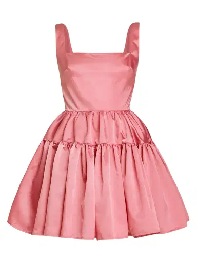 Sau Lee Women's Britney Ruffle Minidress - Rose Pink | Thumbnail 7 Sau Lee Women's Britney Ruffle Minidress - Rose Pink | Thumbnail 7