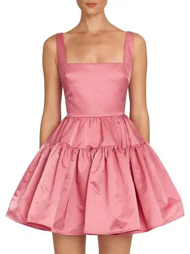 Sau Lee Women's Britney Ruffle Minidress - Rose Pink | Thumbnail 1 Sau Lee Women's Britney Ruffle Minidress - Rose Pink | Thumbnail 1
