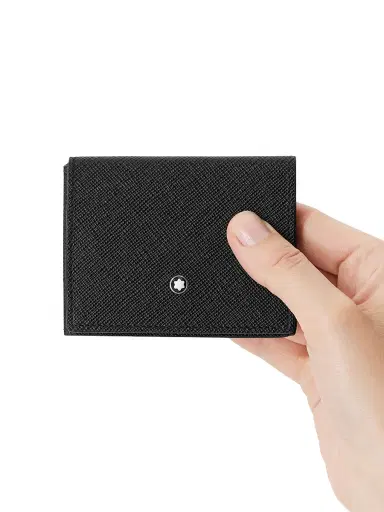 Montblanc Men's Sartorial Trifold Leather Card Holder - Black | Thumbnail 2 Montblanc Men's Sartorial Trifold Leather Card Holder - Black | Thumbnail 2