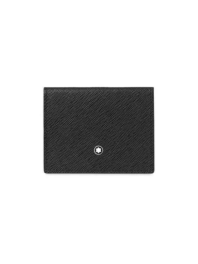 Men's Sartorial Trifold Leather Card Holder - Black Men's Sartorial Trifold Leather Card Holder - Black