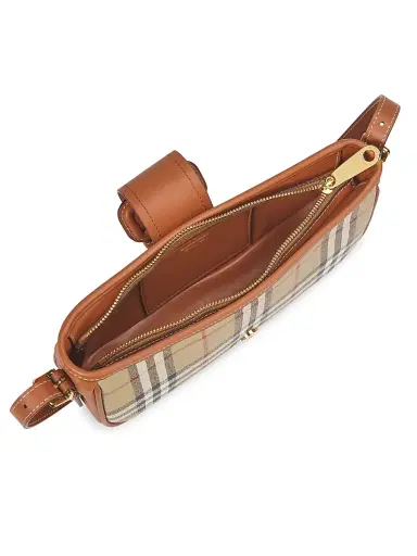 Burberry Women's Check Coated Canvas Shoulder Bag - Briar Brown Check | Thumbnail 3 Burberry Women's Check Coated Canvas Shoulder Bag - Briar Brown Check | Thumbnail 3