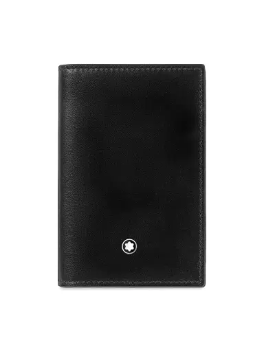 Montblanc Men's Meisterstück Leather Card Holder - Black | Thumbnail 1 Montblanc Men's Meisterstück Leather Card Holder - Black | Thumbnail 1