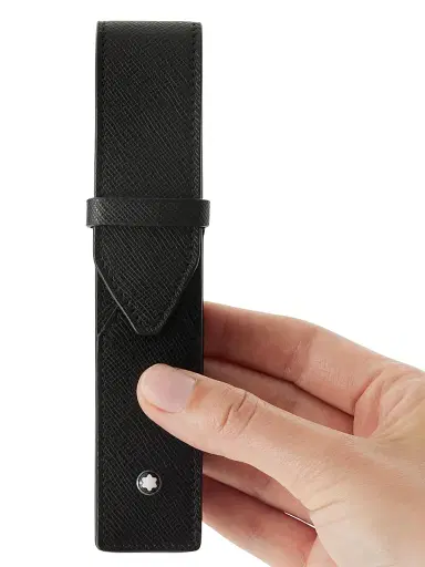 Montblanc Men's Sartorial Leather 1-Pen Pouch - Black | Thumbnail 2 Montblanc Men's Sartorial Leather 1-Pen Pouch - Black | Thumbnail 2