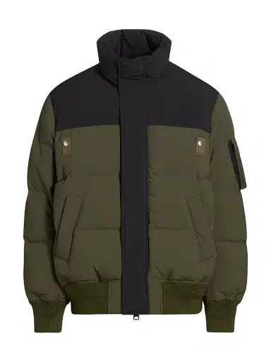Sacai Men's Two-Tone Puffer Jacket - Khaki - Size XL | Thumbnail 1 Sacai Men's Two-Tone Puffer Jacket - Khaki - Size XL | Thumbnail 1