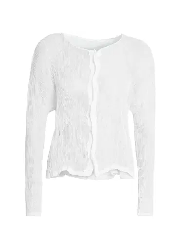 Issey Miyake Women's Chiffon Twist Plissé Shirt - White - Size XS | Thumbnail 1 Issey Miyake Women's Chiffon Twist Plissé Shirt - White - Size XS | Thumbnail 1