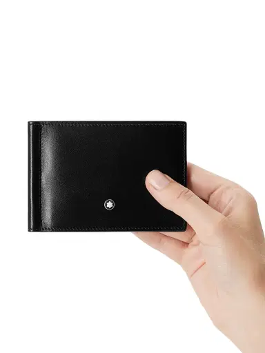 Montblanc Men's Meisterstück Money Clip Wallet - Black | Thumbnail 6 Montblanc Men's Meisterstück Money Clip Wallet - Black | Thumbnail 6
