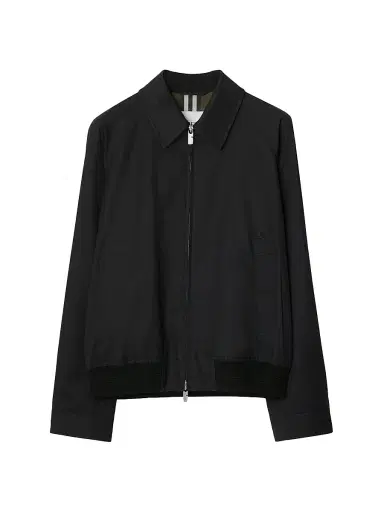 Burberry Men's Tech Cotton Jacket - Black | Thumbnail 1 Burberry Men's Tech Cotton Jacket - Black | Thumbnail 1