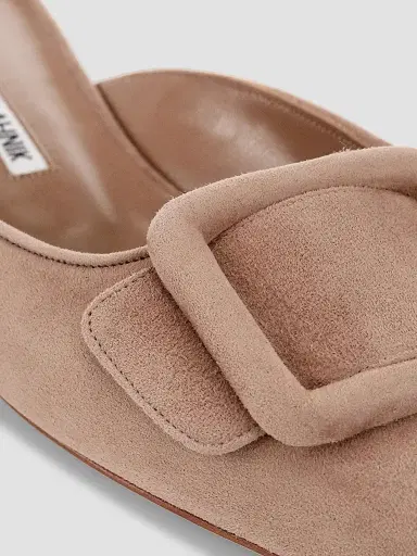Manolo Blahnik Women's Maysale Suede Flats - Sand - Size 12 | Thumbnail 6 Manolo Blahnik Women's Maysale Suede Flats - Sand - Size 12 | Thumbnail 6