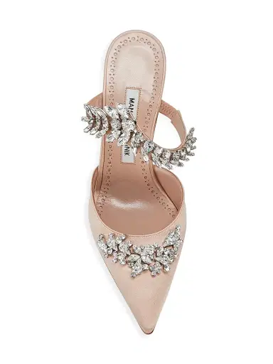Manolo Blahnik Women's Lurum 90MM Embellished Satin Mules | Thumbnail 5 Manolo Blahnik Women's Lurum 90MM Embellished Satin Mules | Thumbnail 5