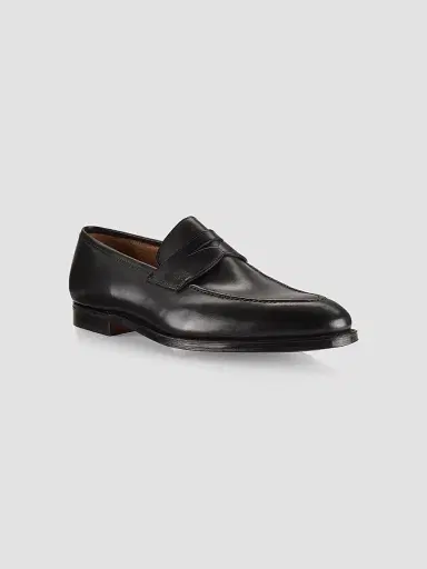 Crockett & Jones Men's Sydney Leather Penny Loafers - Black Calf - Size 8.5 | Thumbnail 2 Crockett & Jones Men's Sydney Leather Penny Loafers - Black Calf - Size 8.5 | Thumbnail 2