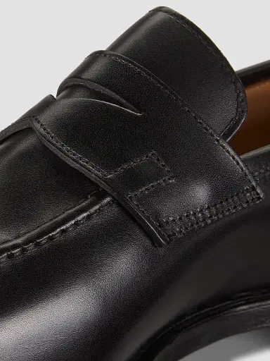 Crockett & Jones Men's Sydney Leather Penny Loafers - Black Calf - Size 8.5 | Thumbnail 6 Crockett & Jones Men's Sydney Leather Penny Loafers - Black Calf - Size 8.5 | Thumbnail 6