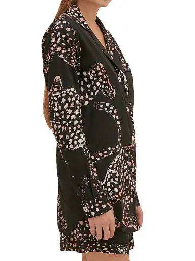 Desmond & Dempsey Women's Jaguar Short 2-Piece Pajama Set - Navy - Size Small | Thumbnail 4 Desmond & Dempsey Women's Jaguar Short 2-Piece Pajama Set - Navy - Size Small | Thumbnail 4