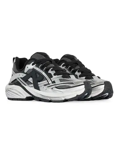 Represent Men's Fashion Runner Lace-Up Sneakers - Silver Black | Thumbnail 2 Represent Men's Fashion Runner Lace-Up Sneakers - Silver Black | Thumbnail 2