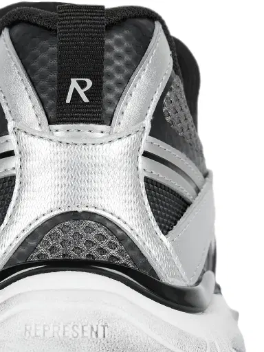 Represent Men's Fashion Runner Lace-Up Sneakers - Silver Black | Thumbnail 8 Represent Men's Fashion Runner Lace-Up Sneakers - Silver Black | Thumbnail 8