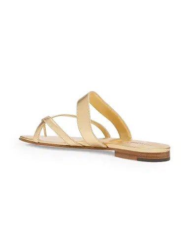 Manolo Blahnik Women's Susa Leather Thong Sandals - Gold - Size 9 | Thumbnail 4 Manolo Blahnik Women's Susa Leather Thong Sandals - Gold - Size 9 | Thumbnail 4