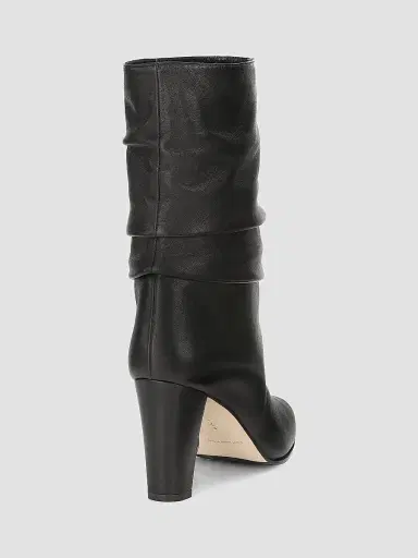 Manolo Blahnik Women's Calasso 90MM Ruched Leather Boots - Black | Thumbnail 3 Manolo Blahnik Women's Calasso 90MM Ruched Leather Boots - Black | Thumbnail 3