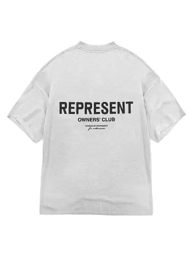 Represent Men's Owners Club Logo Cotton T-Shirt - Ash Grey - Size XXL | Thumbnail 3 Represent Men's Owners Club Logo Cotton T-Shirt - Ash Grey - Size XXL | Thumbnail 3