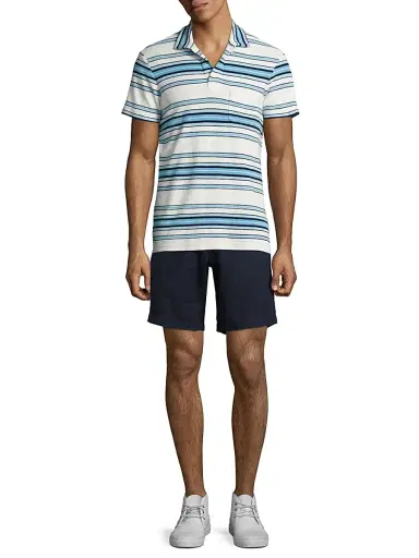 Orlebar Brown Men's Norwich Linen Shorts - Navy - Size 38 | Thumbnail 2 Orlebar Brown Men's Norwich Linen Shorts - Navy - Size 38 | Thumbnail 2