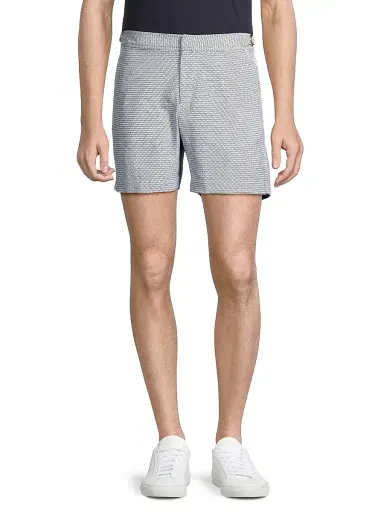 Orlebar Brown Men's Bulldog x Fenella Geometric Swim Shorts - Navy Cloud | Thumbnail 3 Orlebar Brown Men's Bulldog x Fenella Geometric Swim Shorts - Navy Cloud | Thumbnail 3