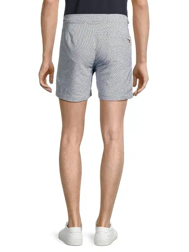 Orlebar Brown Men's Bulldog x Fenella Geometric Swim Shorts - Navy Cloud | Thumbnail 5 Orlebar Brown Men's Bulldog x Fenella Geometric Swim Shorts - Navy Cloud | Thumbnail 5
