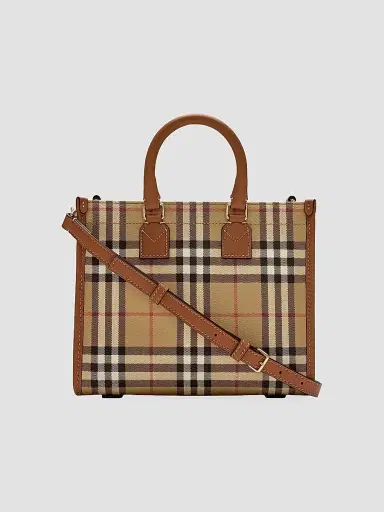 Burberry Women's Freya Signature Check Tote Bag | Thumbnail 5 Burberry Women's Freya Signature Check Tote Bag | Thumbnail 5