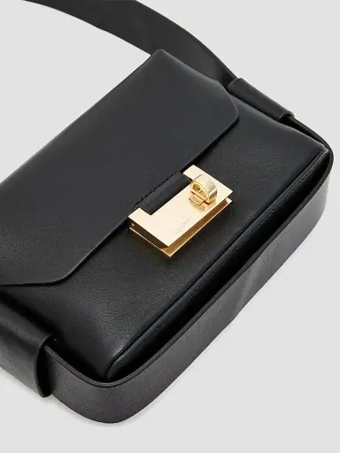 AllSaints Women's Frankie Leather Crossbody Bag - Black | Thumbnail 2 AllSaints Women's Frankie Leather Crossbody Bag - Black | Thumbnail 2