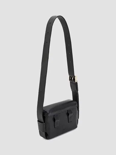 AllSaints Women's Frankie Leather Crossbody Bag - Black | Thumbnail 4 AllSaints Women's Frankie Leather Crossbody Bag - Black | Thumbnail 4