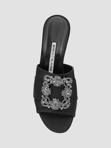 Manolo Blahnik Women's Martanew 50MM Embellished Satin Mules | Thumbnail 5 Manolo Blahnik Women's Martanew 50MM Embellished Satin Mules | Thumbnail 5