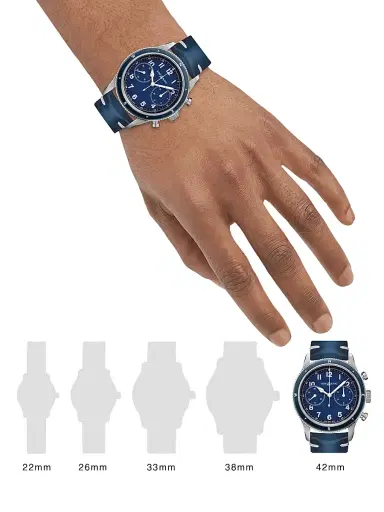 Montblanc Men's 1858 Stainless Steel & Leather Strap Chronograph Watch - Blue | Thumbnail 2 Montblanc Men's 1858 Stainless Steel & Leather Strap Chronograph Watch - Blue | Thumbnail 2