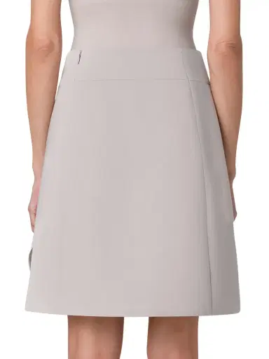 Akris Women's Cotton-Silk Surplice Skirt - Sand | Thumbnail 3 Akris Women's Cotton-Silk Surplice Skirt - Sand | Thumbnail 3