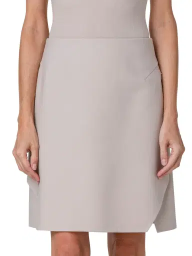 Akris Women's Cotton-Silk Surplice Skirt - Sand | Thumbnail 1 Akris Women's Cotton-Silk Surplice Skirt - Sand | Thumbnail 1