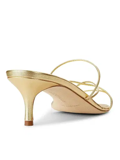 Manolo Blahnik Women's Ninfemu 50MM Leather Strappy Sandals - Gold - Size 7 | Thumbnail 3 Manolo Blahnik Women's Ninfemu 50MM Leather Strappy Sandals - Gold - Size 7 | Thumbnail 3