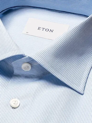 Eton Men's Slim-Fit Striped Shirt - Blue - Size 17.5 | Thumbnail 5 Eton Men's Slim-Fit Striped Shirt - Blue - Size 17.5 | Thumbnail 5