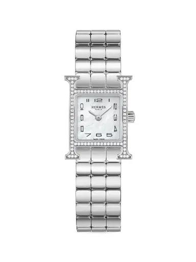 HERMÈS Women's Heure H 21MM Stainless Steel & Diamond Bracelet Watch | Thumbnail 1 HERMÈS Women's Heure H 21MM Stainless Steel & Diamond Bracelet Watch | Thumbnail 1