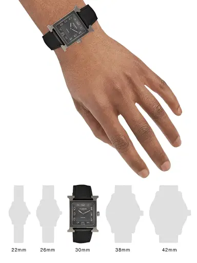 HERMÈS Heure H 34MM Titanium & Leather Strap Watch | Thumbnail 2 HERMÈS Heure H 34MM Titanium & Leather Strap Watch | Thumbnail 2