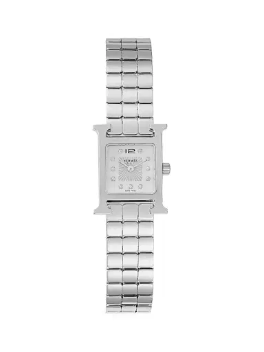 HERMÈS Women's Heure H 21MM Stainless Steel & Diamond Bracelet Watch | Thumbnail 1 HERMÈS Women's Heure H 21MM Stainless Steel & Diamond Bracelet Watch | Thumbnail 1