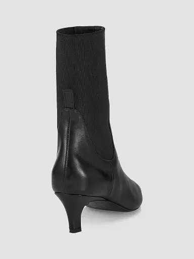 TOTEME Women's 50MM Leather Kitten-Heel Ankle Boots - Black - Size 12 | Thumbnail 3 TOTEME Women's 50MM Leather Kitten-Heel Ankle Boots - Black - Size 12 | Thumbnail 3