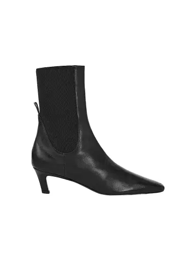 TOTEME Women's 50MM Leather Kitten-Heel Ankle Boots - Black - Size 12 | Thumbnail 1 TOTEME Women's 50MM Leather Kitten-Heel Ankle Boots - Black - Size 12 | Thumbnail 1