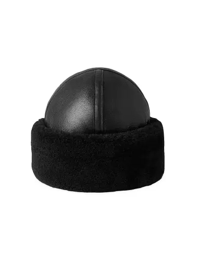 TOTEME Women's Shearling Winter Hat - Black - Size Medium | Thumbnail 1 TOTEME Women's Shearling Winter Hat - Black - Size Medium | Thumbnail 1