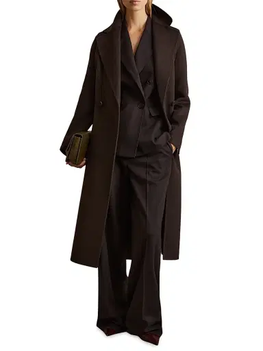 Reiss Women's Lucia Trench Coat - Chocolate | Thumbnail 2 Reiss Women's Lucia Trench Coat - Chocolate | Thumbnail 2