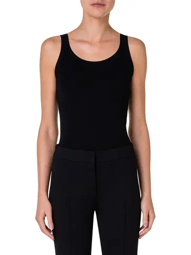 Akris punto Women's Elements Wool Tank Top - Black - Size 16 | Thumbnail 3 Akris punto Women's Elements Wool Tank Top - Black - Size 16 | Thumbnail 3