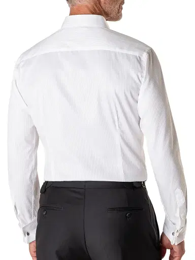 Eton Men's Contemporary-Fit Satin Stripe Dress Shirt - White - Size 18 | Thumbnail 6 Eton Men's Contemporary-Fit Satin Stripe Dress Shirt - White - Size 18 | Thumbnail 6